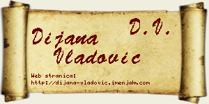 Dijana Vladović vizit kartica